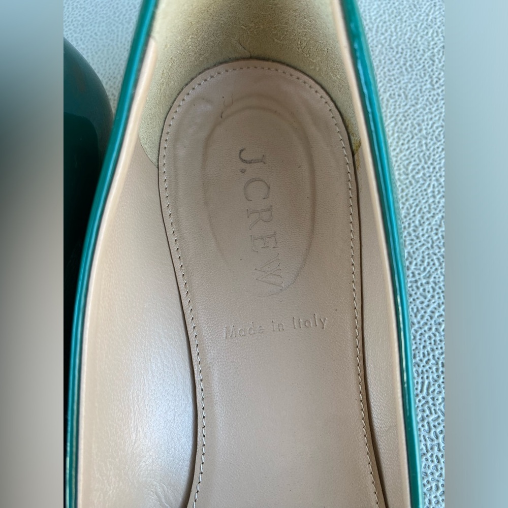 JCrew Green Flats with Gold Heel Women’s 7 - Picture 10 of 12